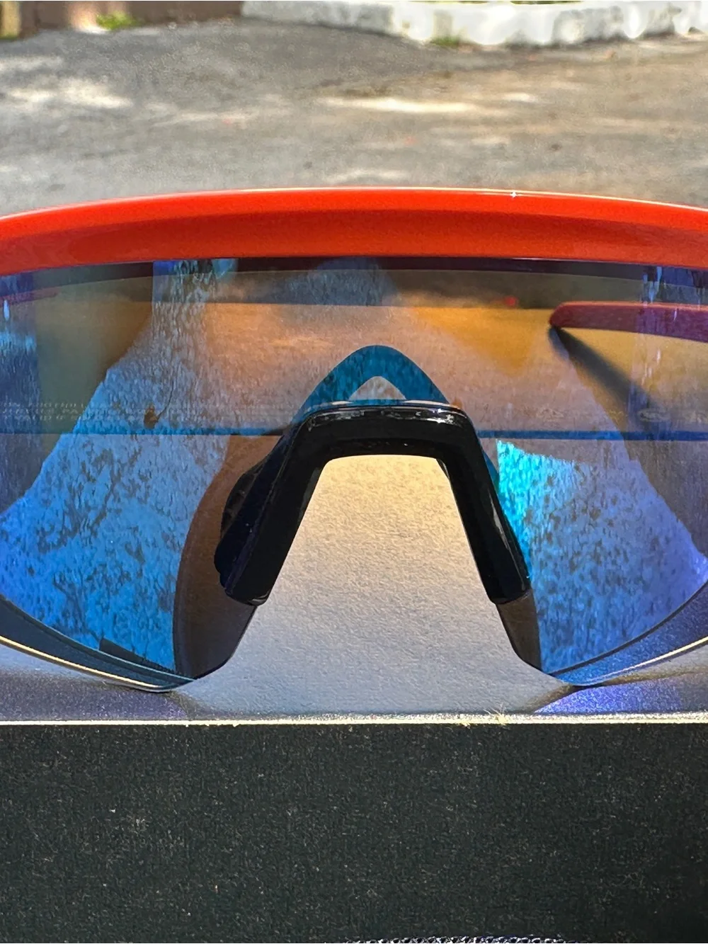 Oakley Hydra Neon Orange Frame Prizm Sapphire Lenses New Authentic OO9229 06-37